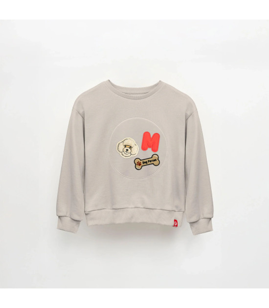 JantiFox Çocuk Sweatshirt // Bej - 10 - 11 Yaş