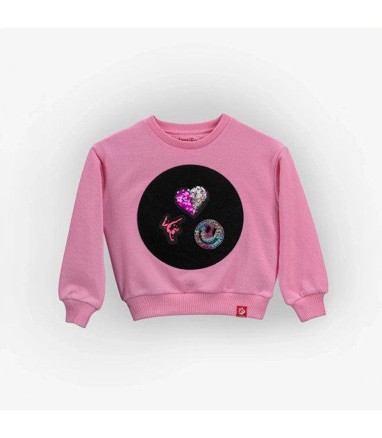 JantiFox Çocuk Sweatshirt // Pembe